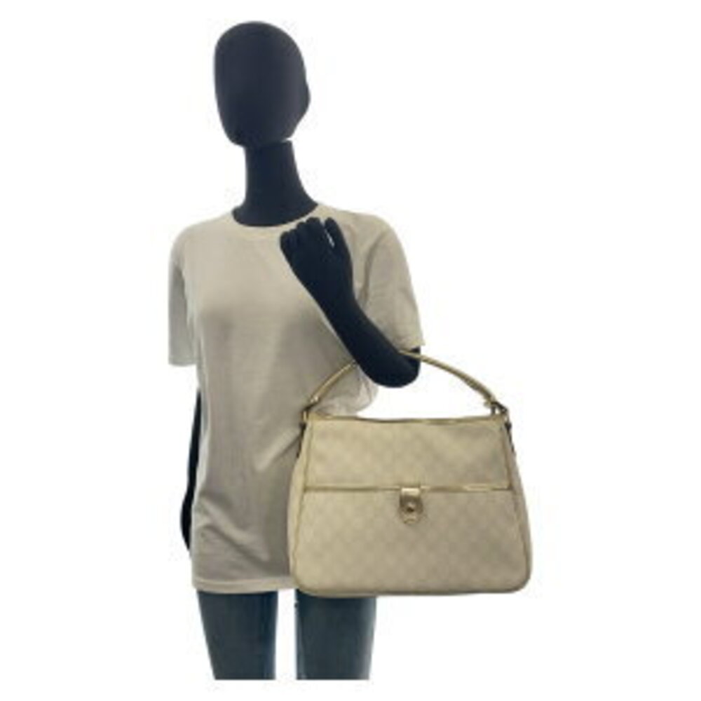 GUCCI white gold GG Supreme canvas handbag - Picture 7 of 10